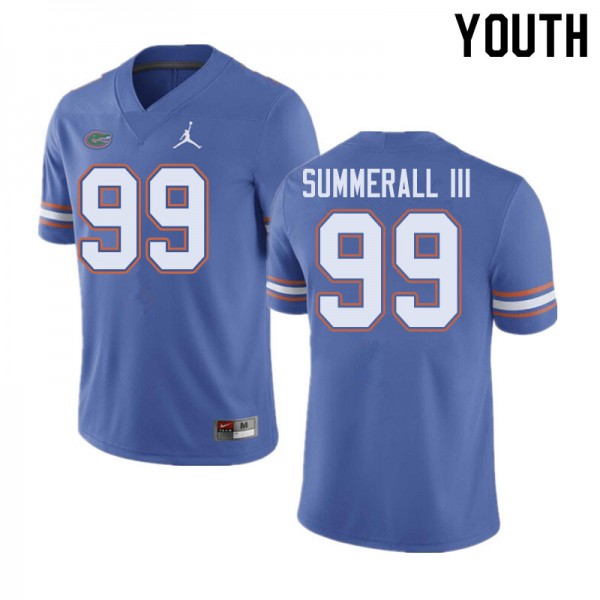 Jordan Brand Youth #99 Lloyd Summerall III Florida Gators College Football Jerseys Blue